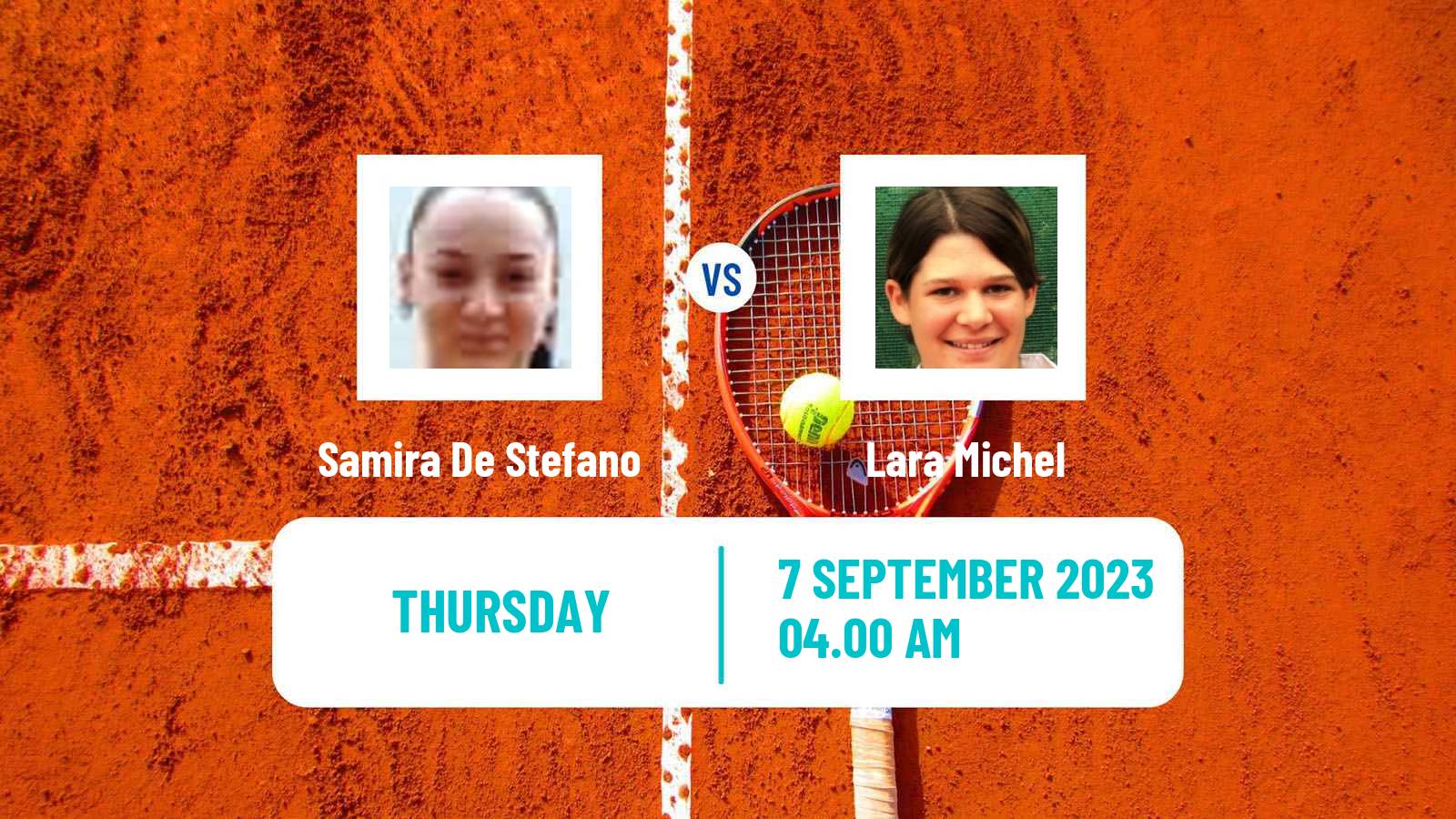 Tennis ITF W15 Fiano Romano Women Samira De Stefano - Lara Michel