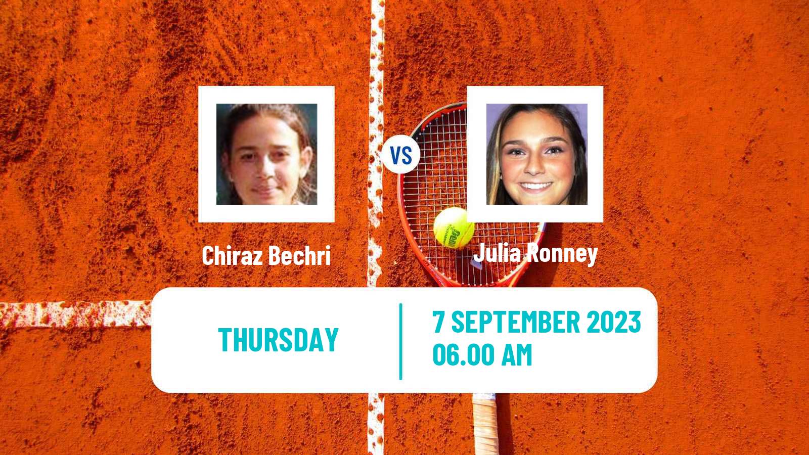 Tennis ITF W15 Monastir 31 Women Chiraz Bechri - Julia Ronney