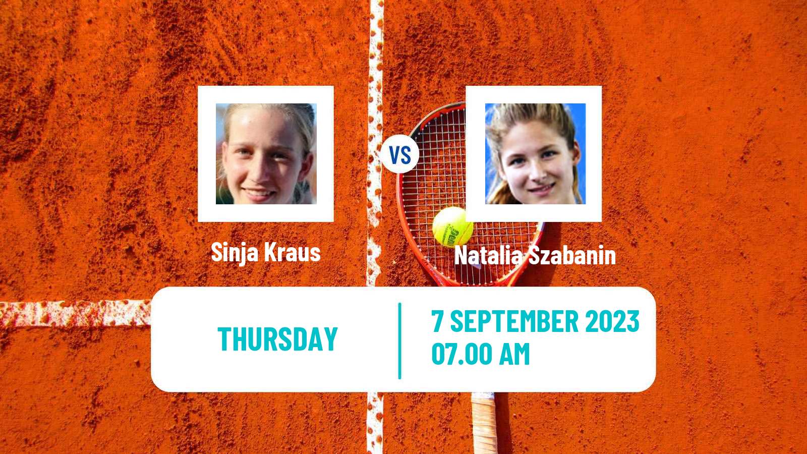 Tennis ITF W60 Vienna Women Sinja Kraus - Natalia Szabanin