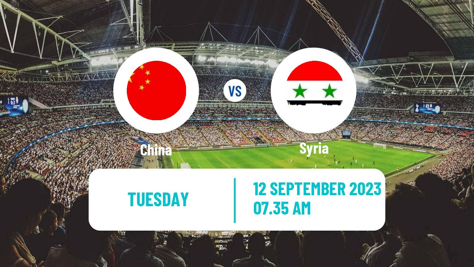 Soccer Friendly China - Syria