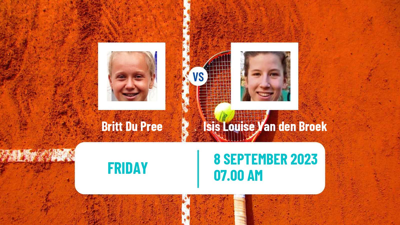 Tennis ITF W15 Haren Women Britt Du Pree - Isis Louise Van den Broek