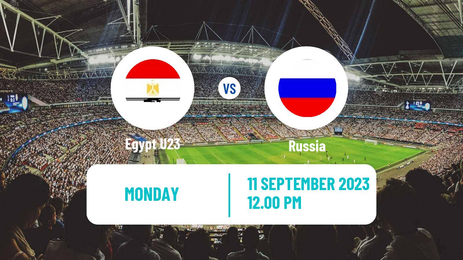 Soccer Friendly Egypt U23 - Russia