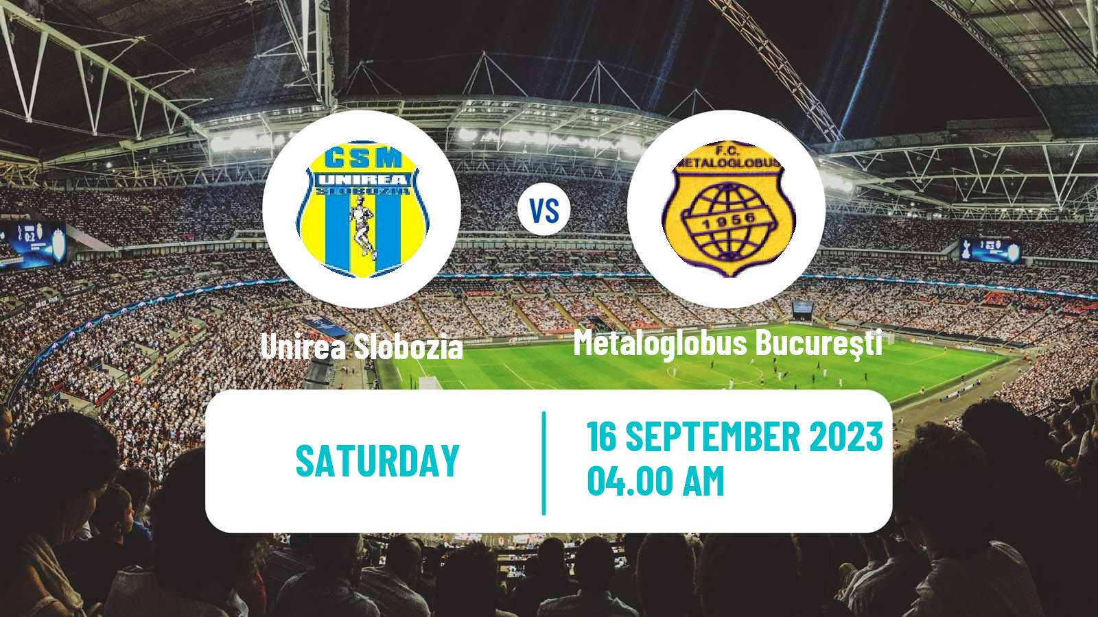 Soccer Romanian Division 2 Unirea Slobozia - Metaloglobus Bucureşti