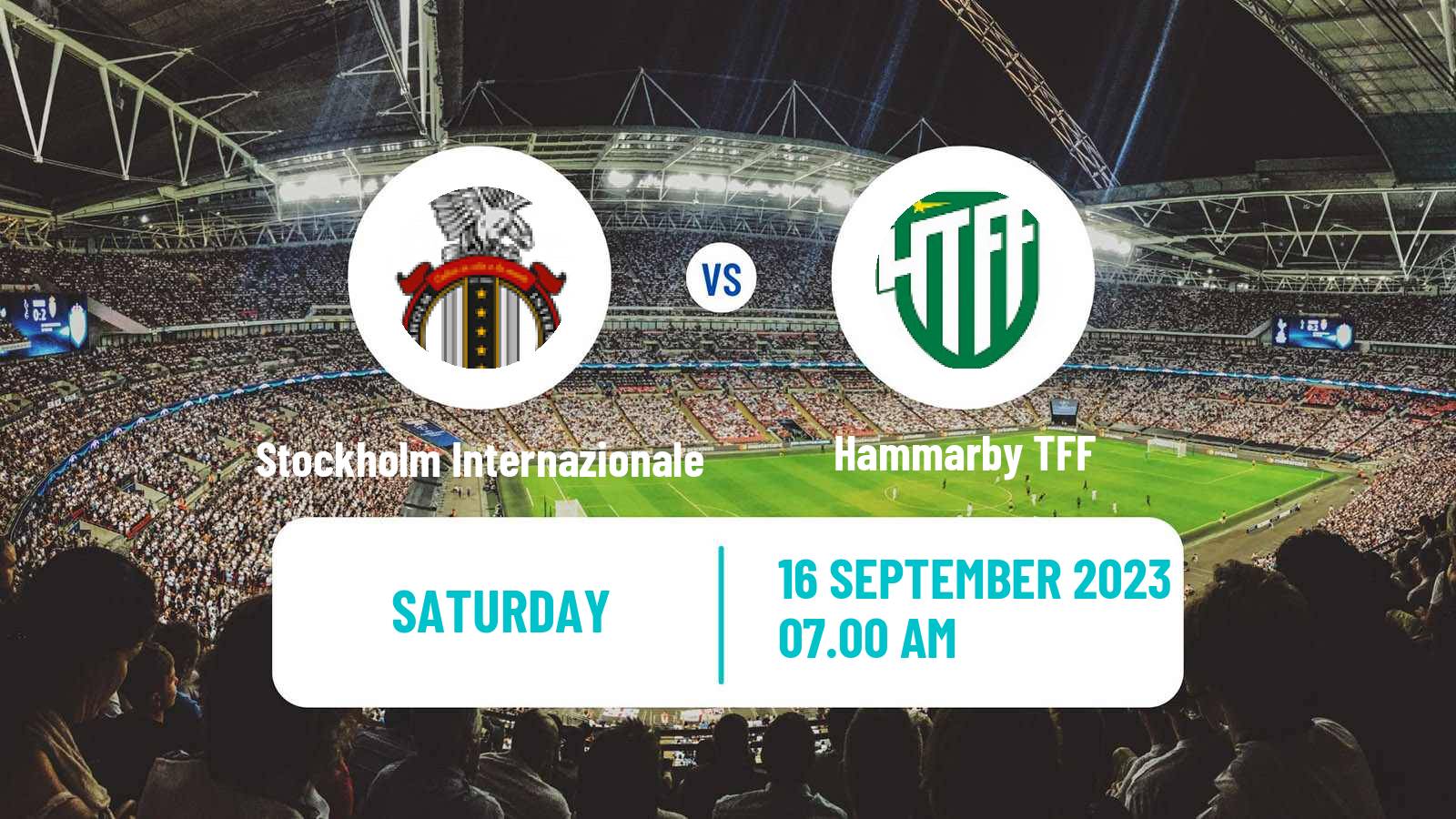 Soccer Swedish Division 1 Norra Stockholm Internazionale - Hammarby TFF