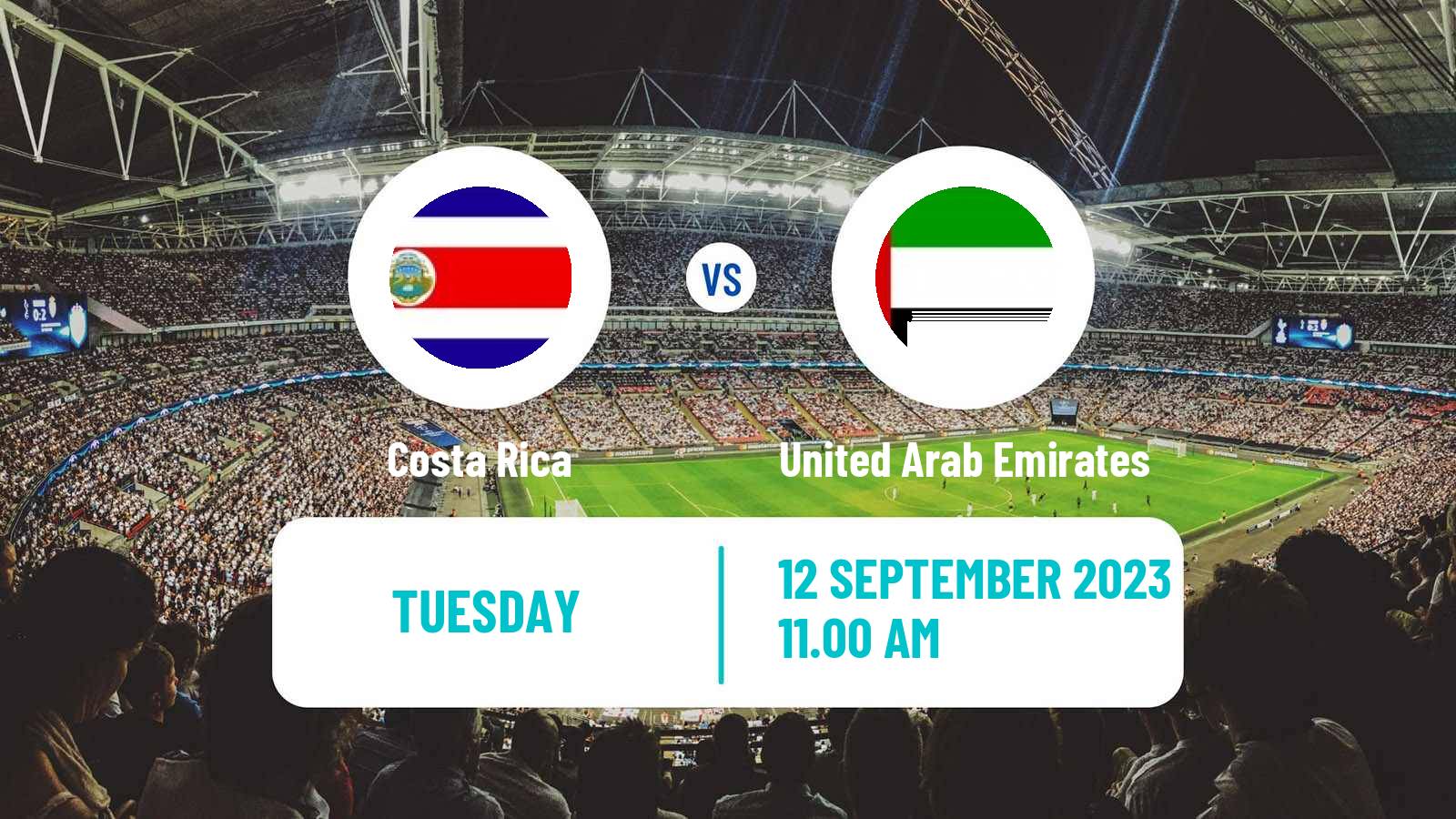 Soccer Friendly Costa Rica - United Arab Emirates