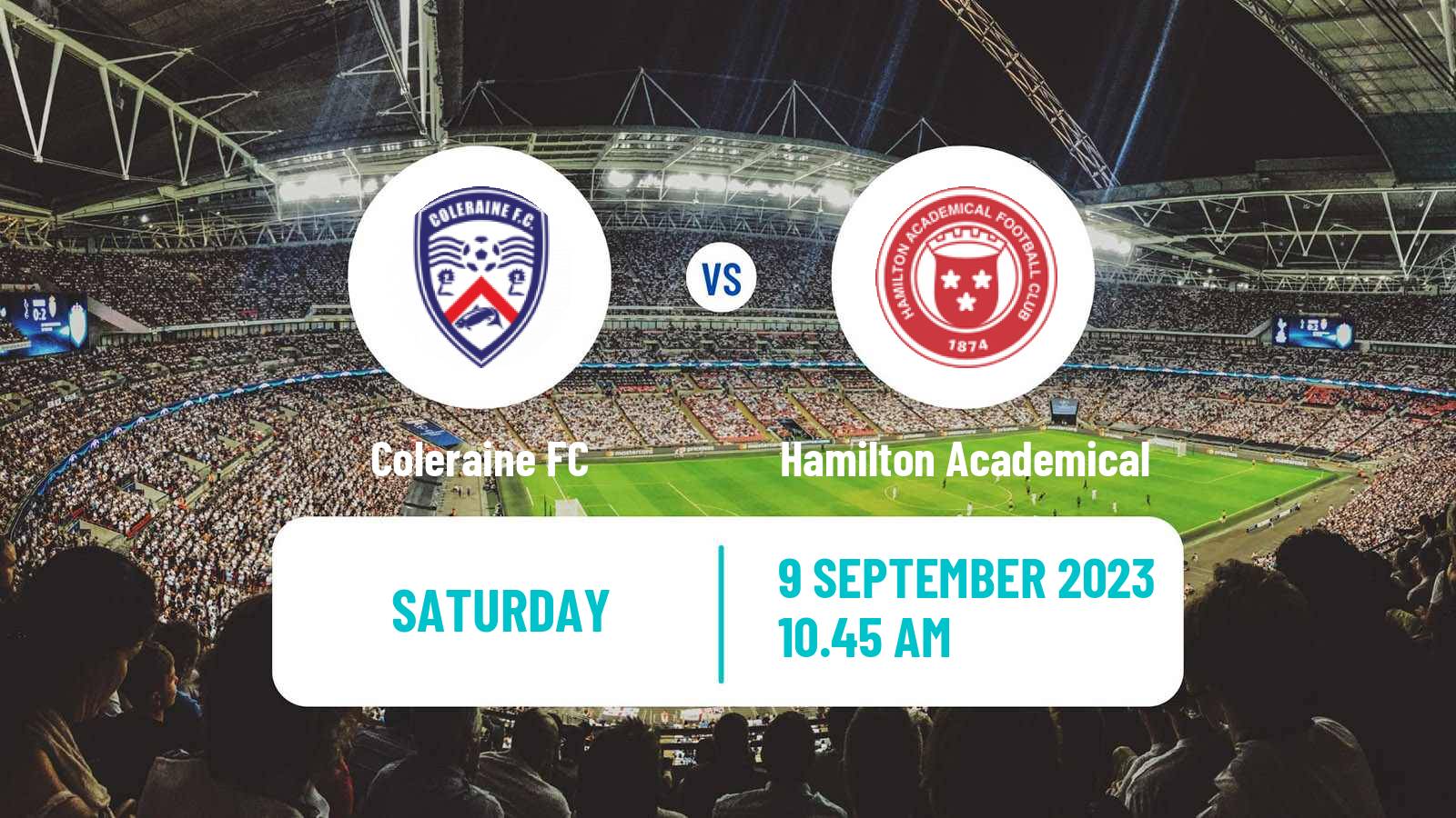 Soccer Scottish Challenge Cup Coleraine - Hamilton Academical