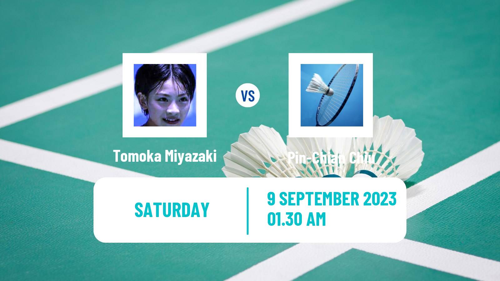 Badminton BWF World Tour Indonesia Masters 2 Women Tomoka Miyazaki - Pin-Chian Chiu