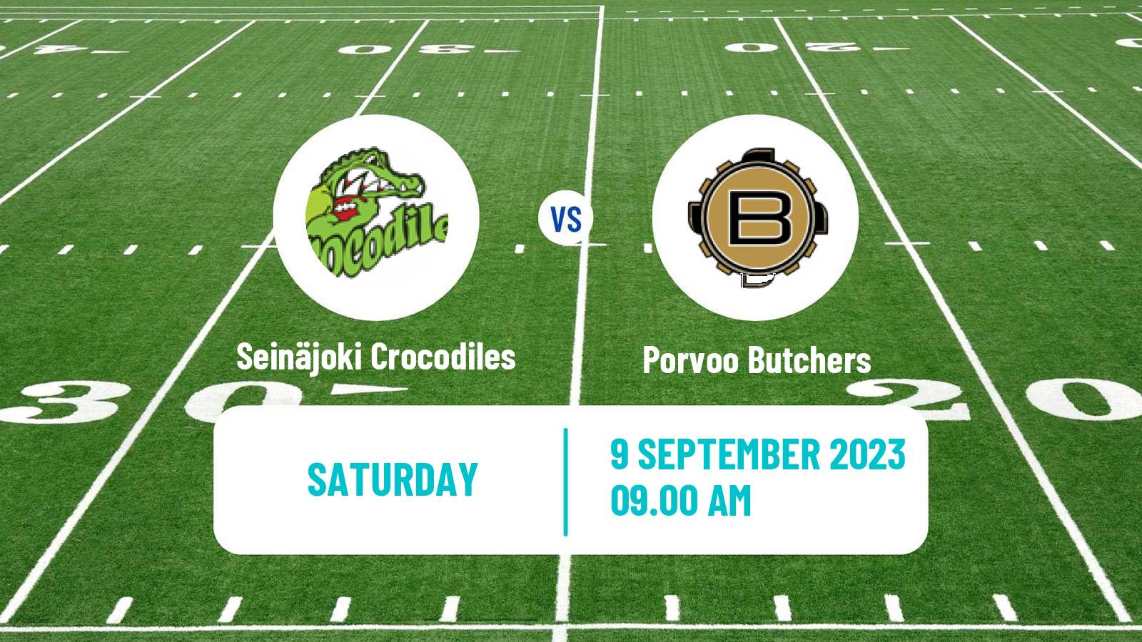 American football Finnish Vaahteraliiga Seinäjoki Crocodiles - Porvoo Butchers