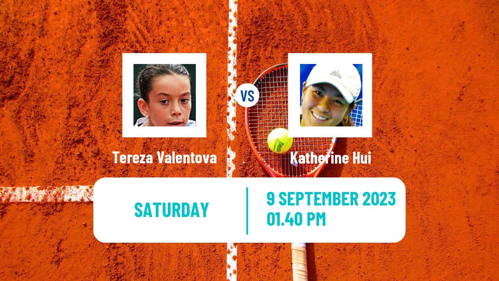 Tennis Girls Singles US Open Tereza Valentova - Katherine Hui