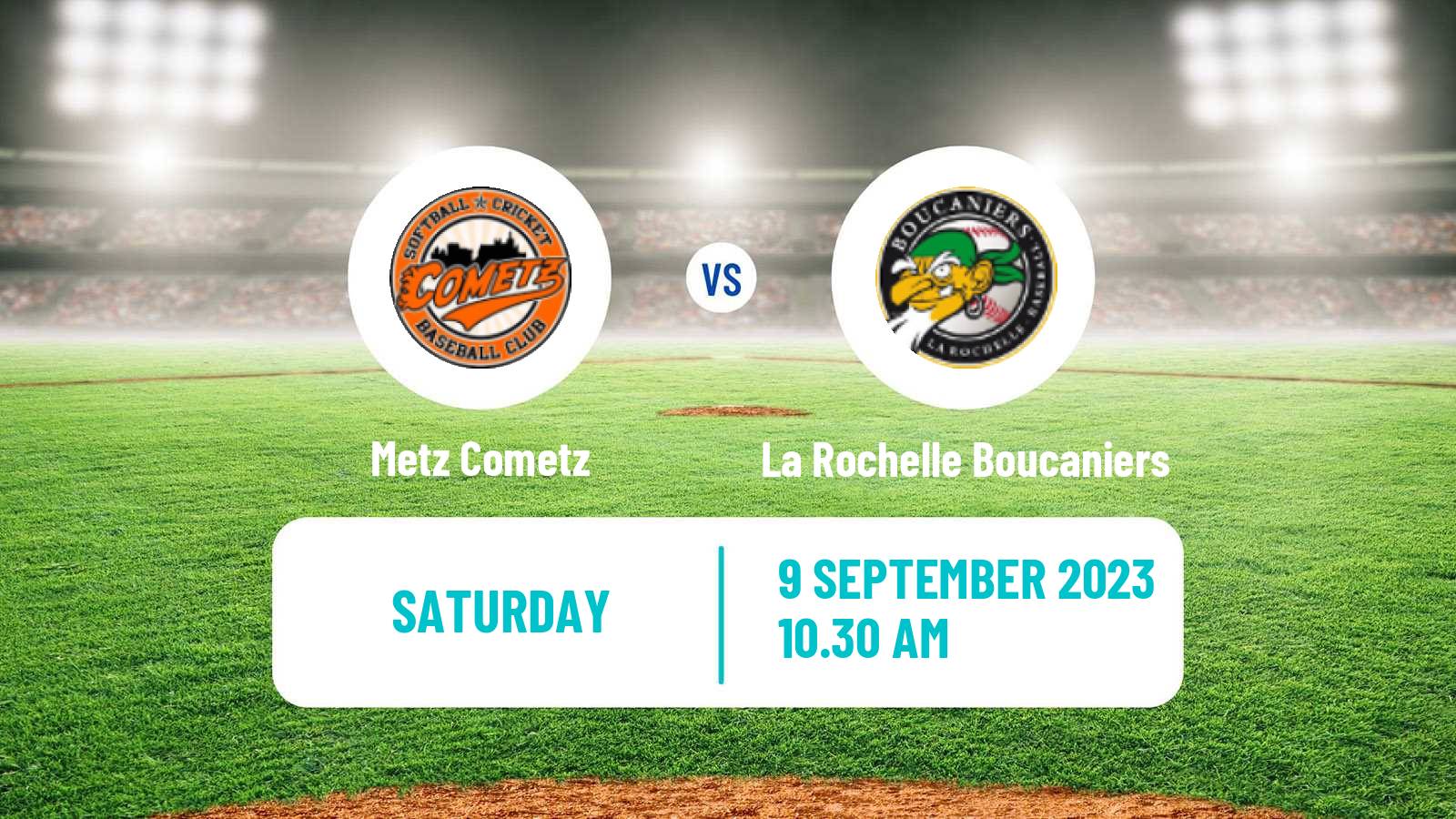 Baseball French Division 1 Baseball Metz Cometz - La Rochelle Boucaniers