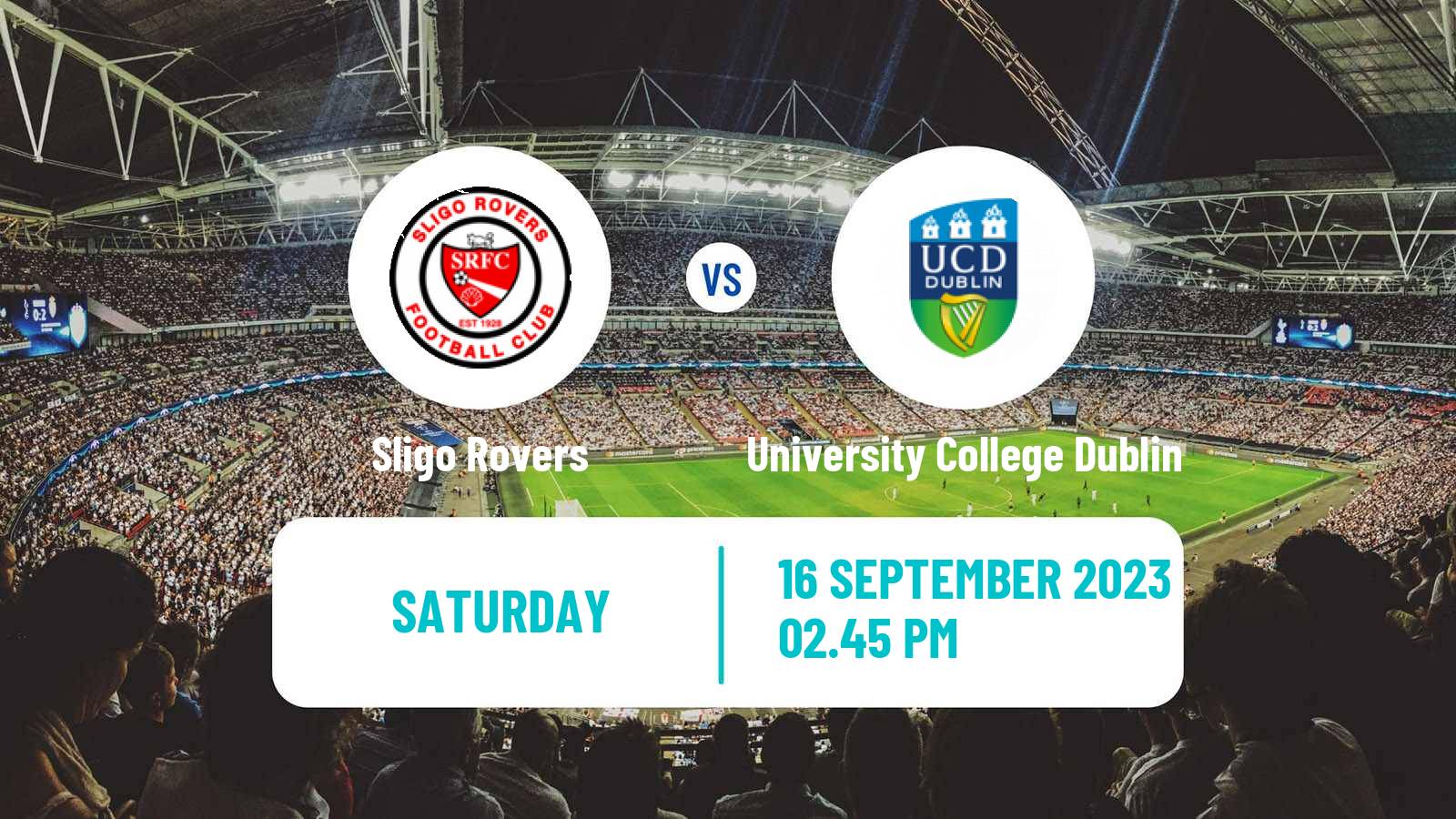 Soccer Irish Premier Division Sligo Rovers - University College Dublin