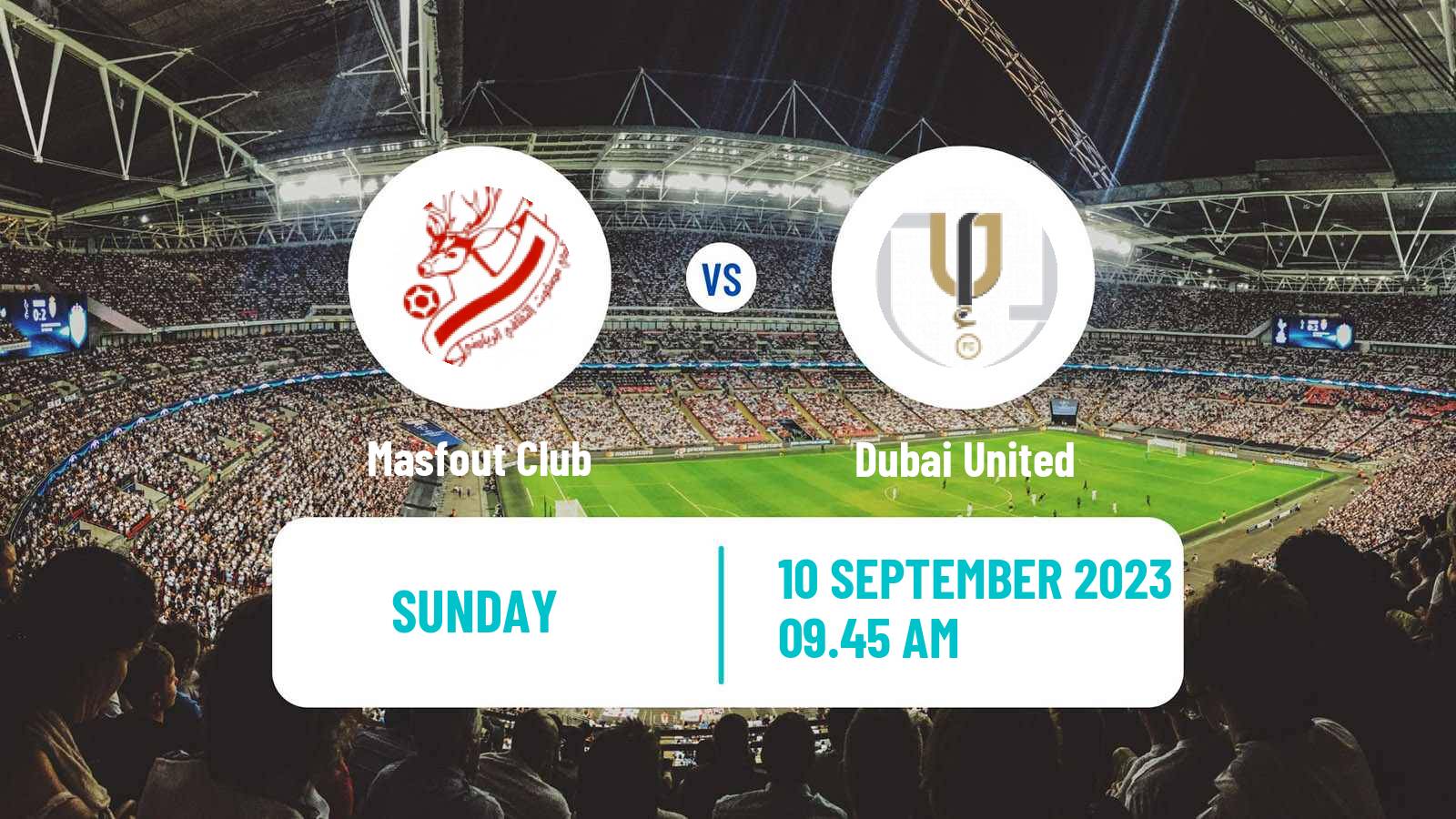 Soccer UAE Division 1 Masfout - Dubai United