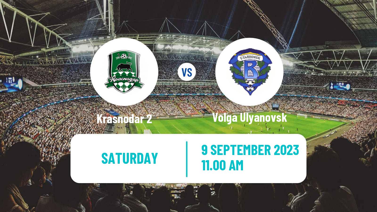 Soccer Russian FNL 2 Division A Gold Krasnodar 2 - Volga Ulyanovsk