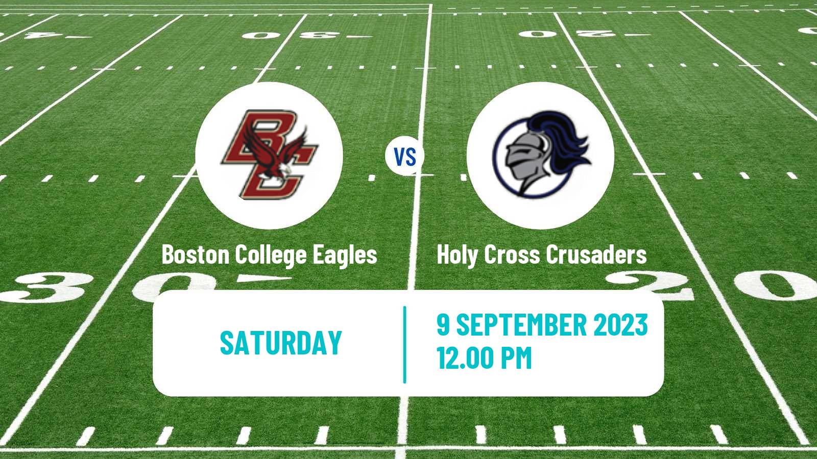 American football NCAA College Football Boston College Eagles - Holy Cross Crusaders