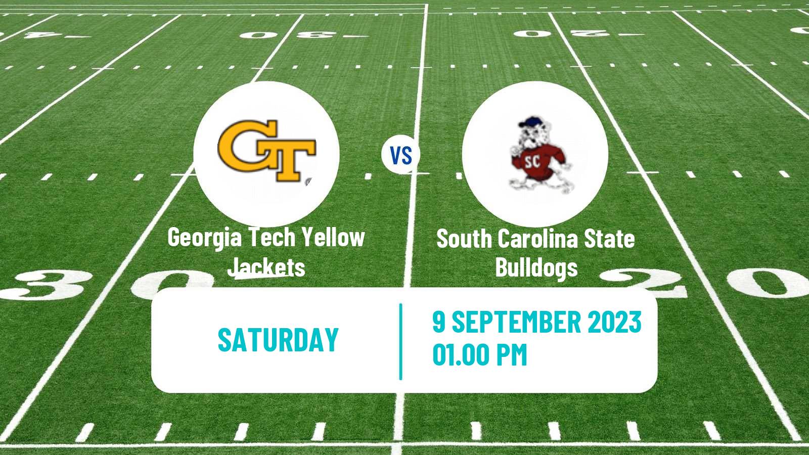 American football NCAA College Football Georgia Tech Yellow Jackets - South Carolina State Bulldogs