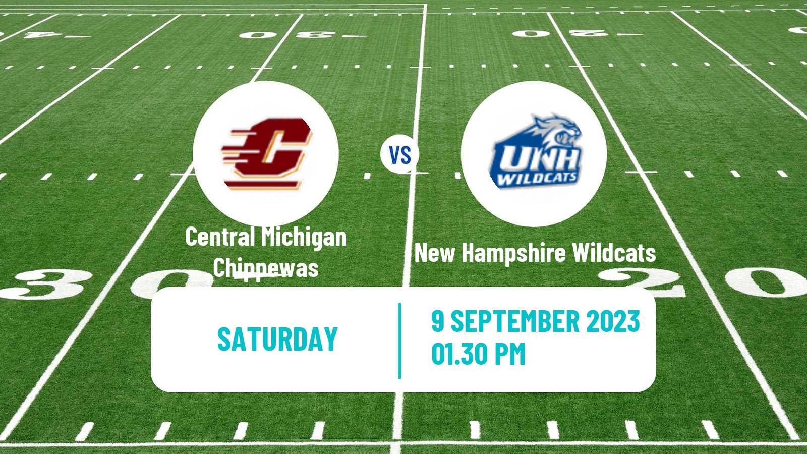 American football NCAA College Football Central Michigan Chippewas - New Hampshire Wildcats