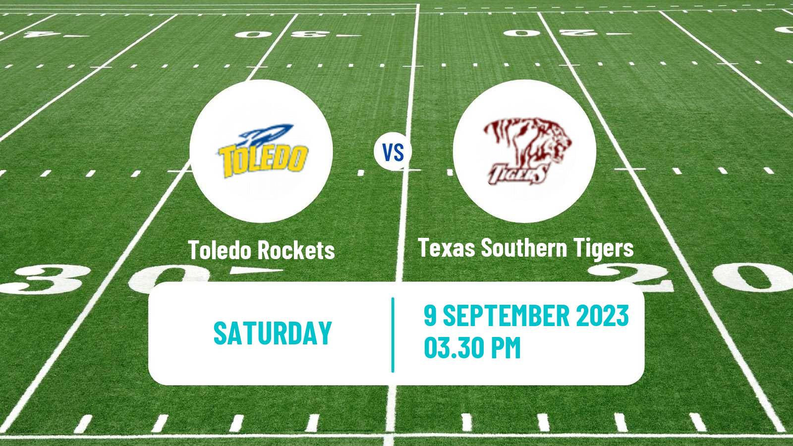 American football NCAA College Football Toledo Rockets - Texas Southern Tigers