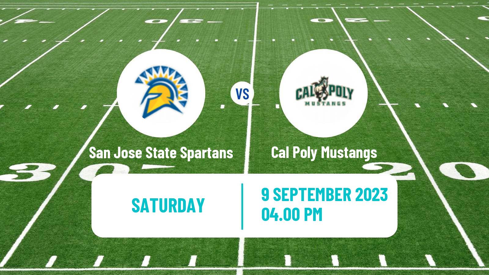 American football NCAA College Football San Jose State Spartans - Cal Poly Mustangs