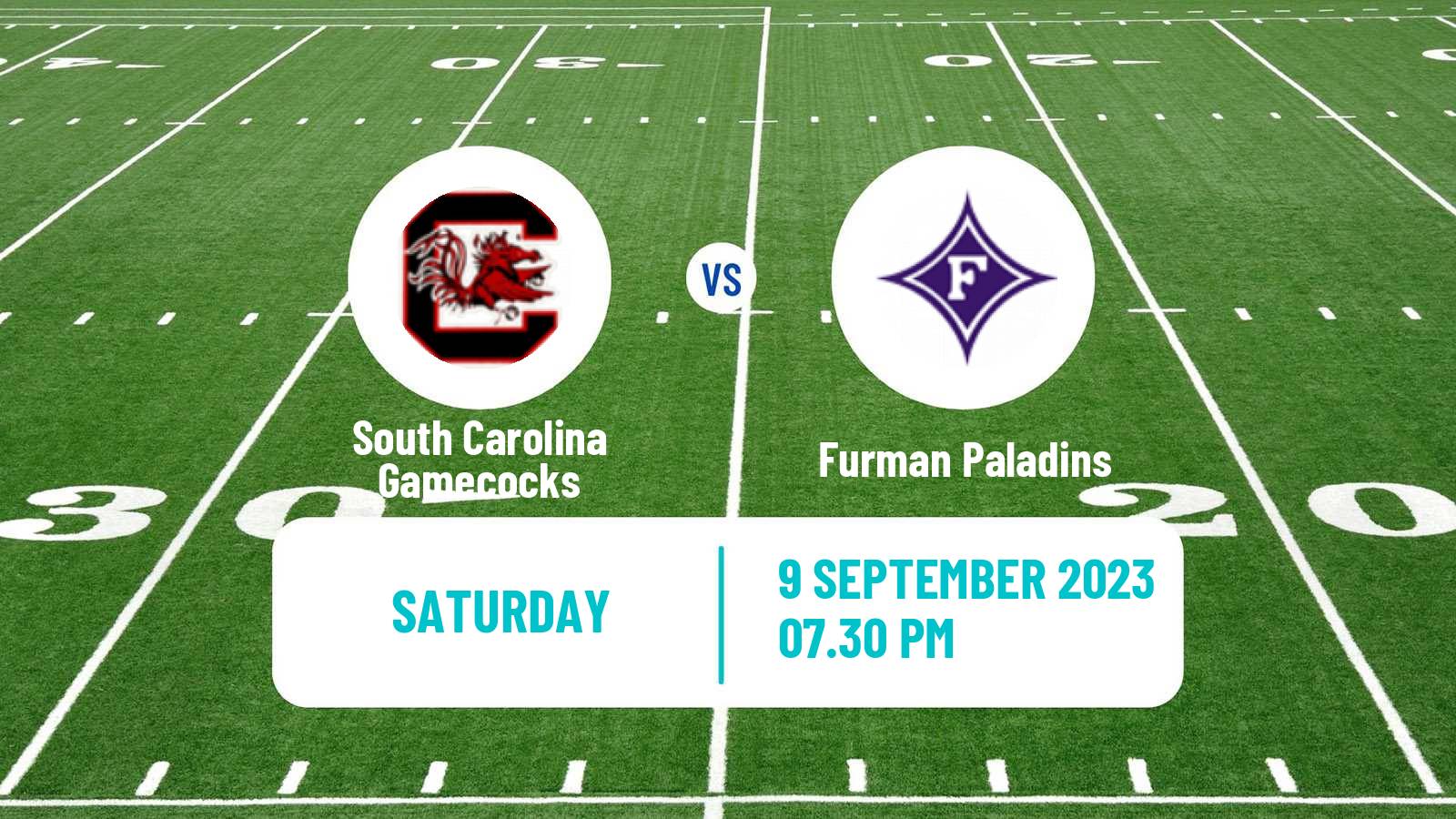 American football NCAA College Football South Carolina Gamecocks - Furman Paladins