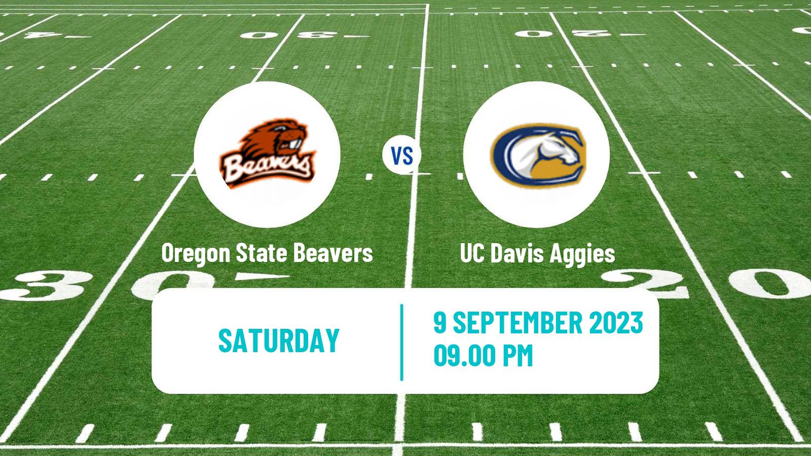 American football NCAA College Football Oregon State Beavers - UC Davis Aggies