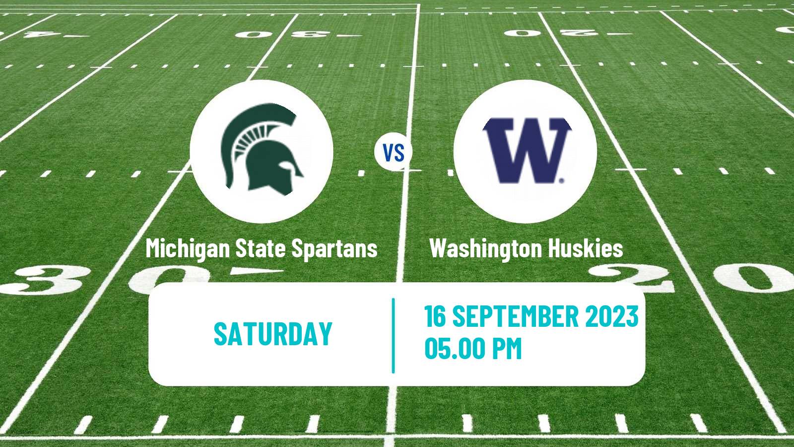 American football NCAA College Football Michigan State Spartans - Washington Huskies