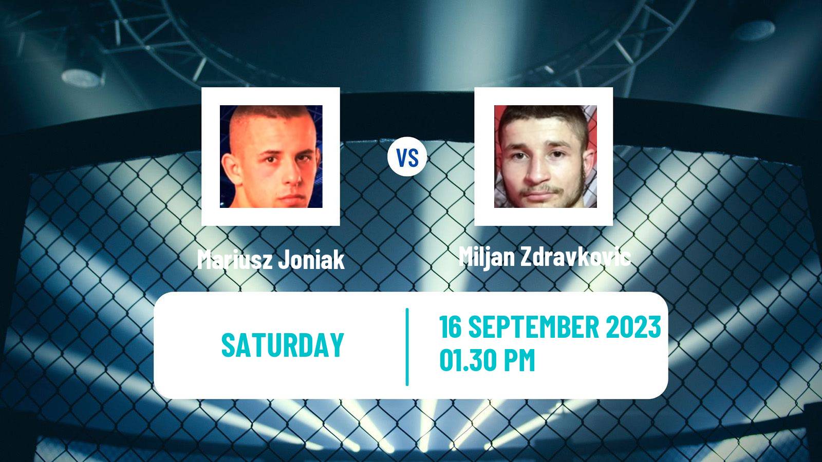 MMA Bantamweight Ksw Men Mariusz Joniak - Miljan Zdravkovic