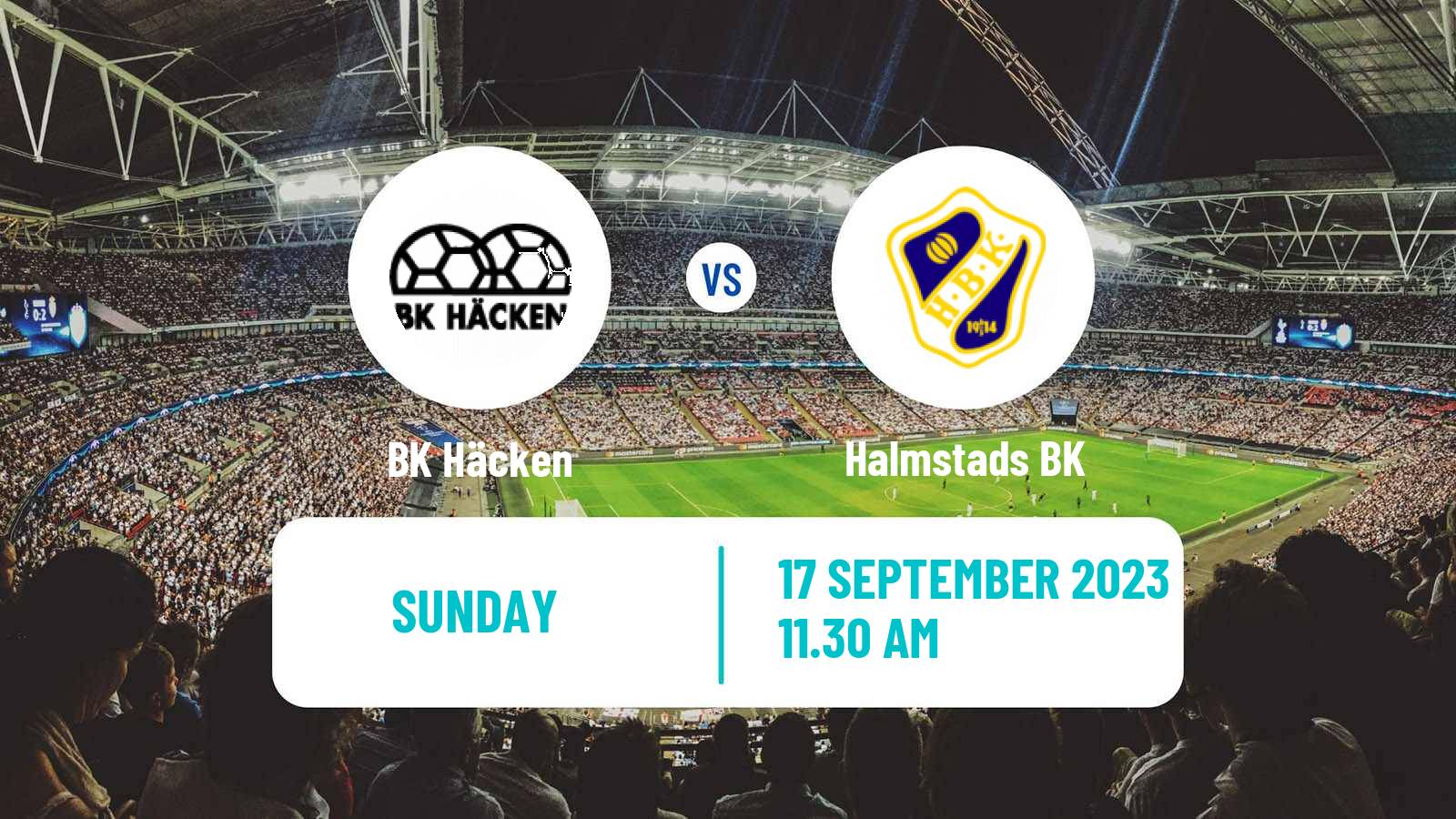 Soccer Swedish Allsvenskan Häcken - Halmstad