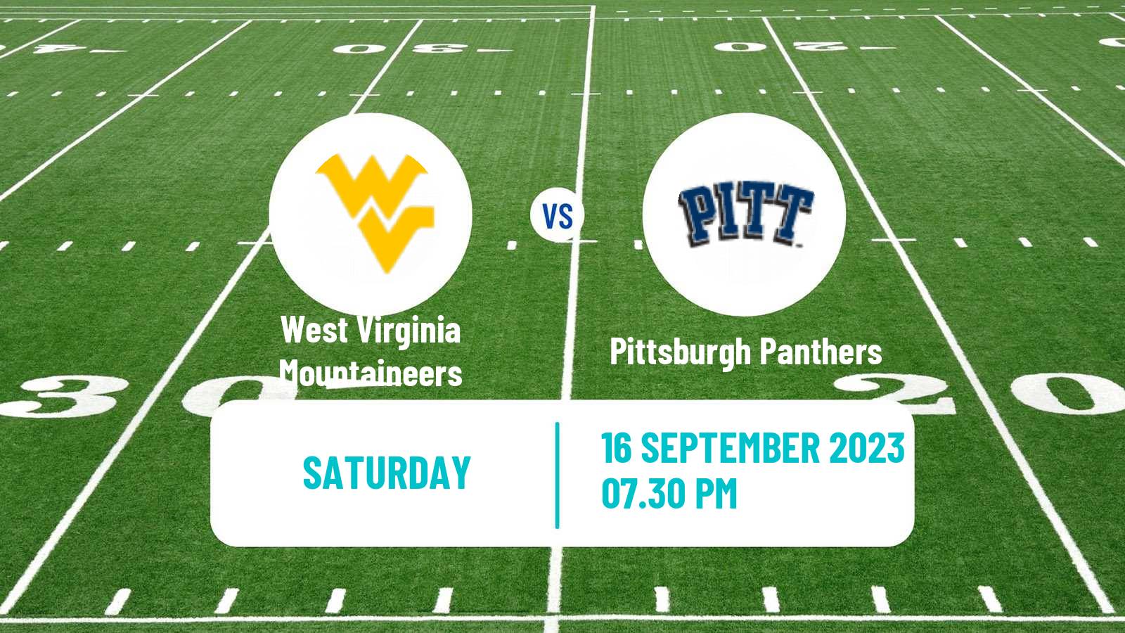 American football NCAA College Football West Virginia Mountaineers - Pittsburgh Panthers