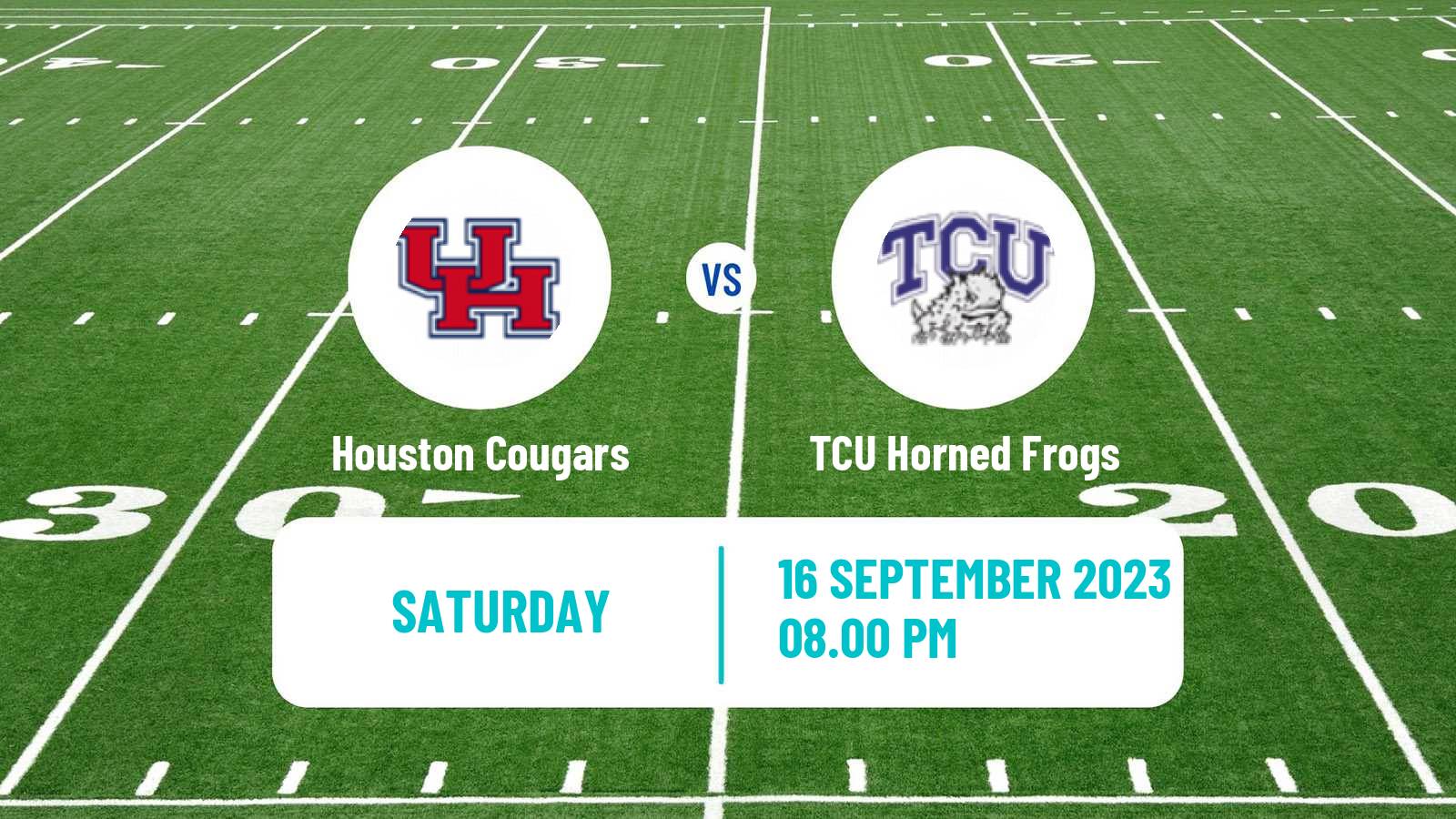American football NCAA College Football Houston Cougars - TCU Horned Frogs