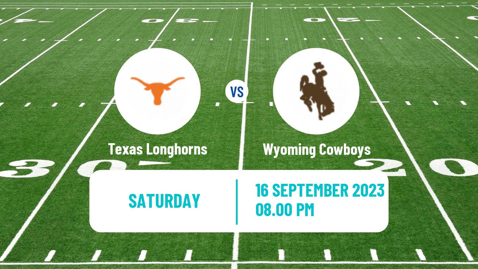 American football NCAA College Football Texas Longhorns - Wyoming Cowboys