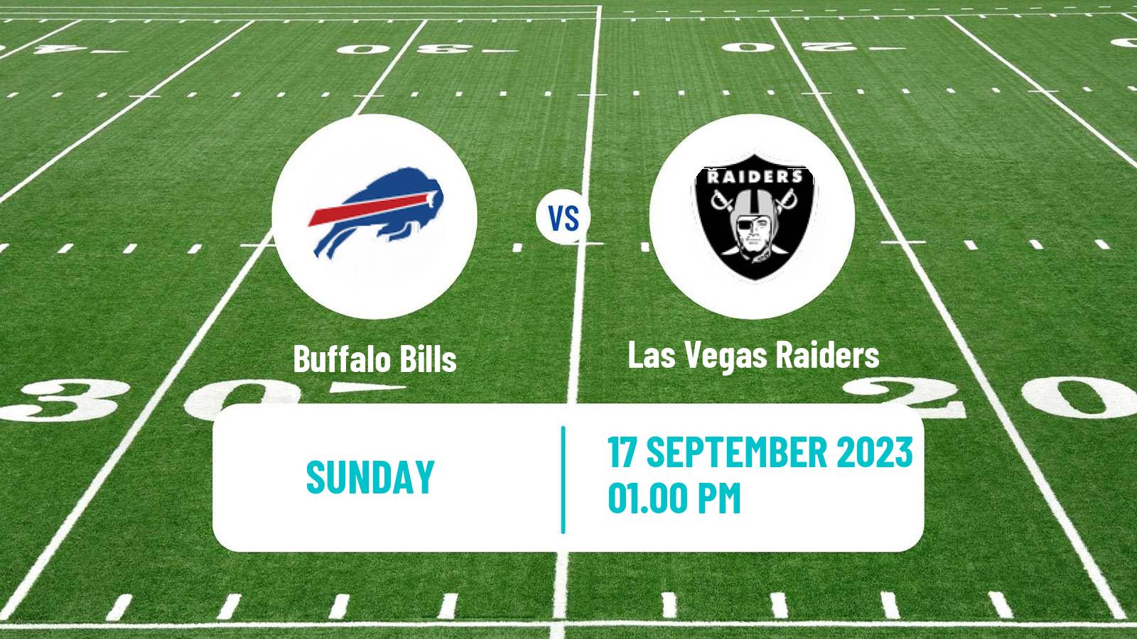 American football NFL Buffalo Bills - Las Vegas Raiders