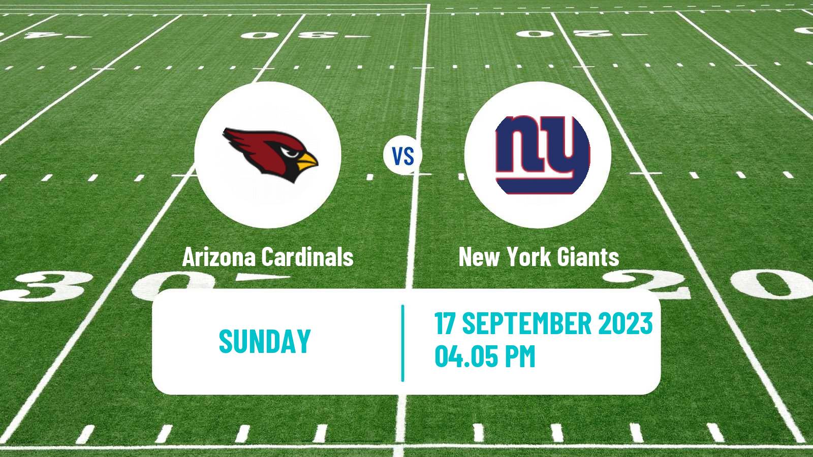 American football NFL Arizona Cardinals - New York Giants