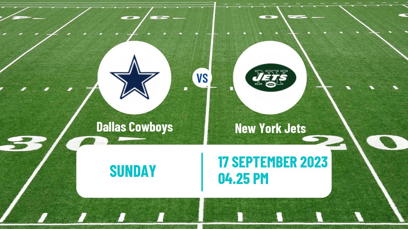 American football NFL Dallas Cowboys - New York Jets