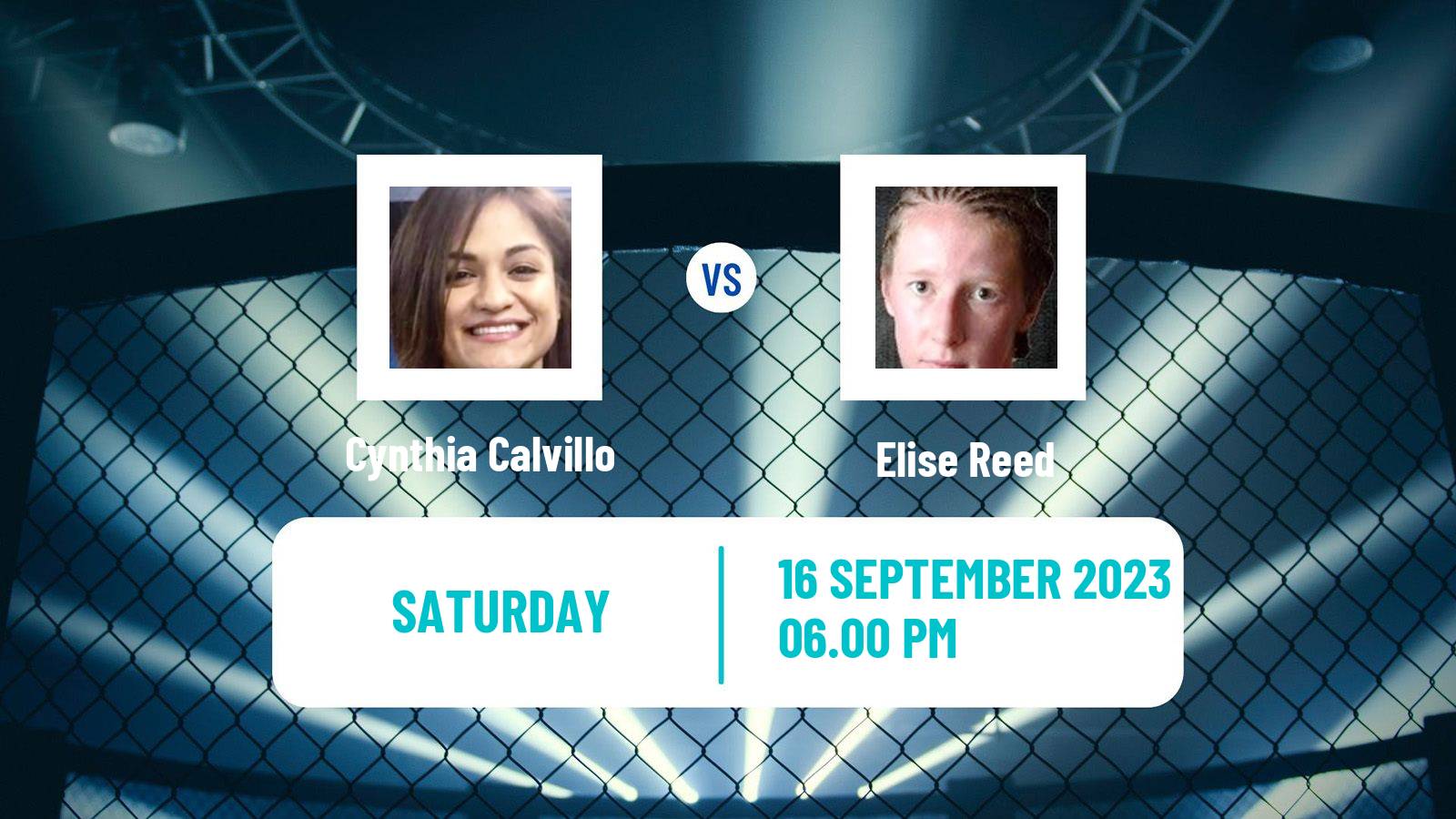 MMA Strawweight UFC Women Cynthia Calvillo - Elise Reed