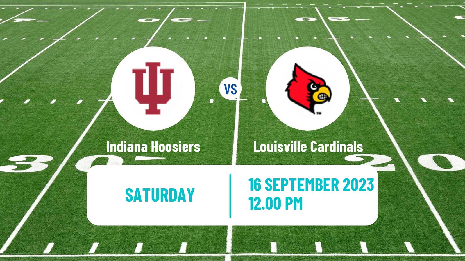 American football NCAA College Football Indiana Hoosiers - Louisville Cardinals