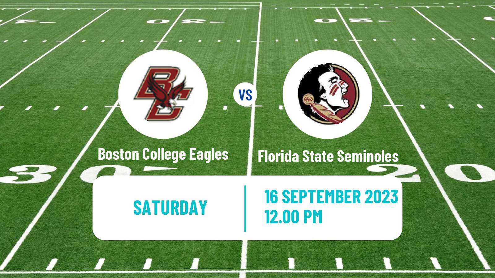 American football NCAA College Football Boston College Eagles - Florida State Seminoles