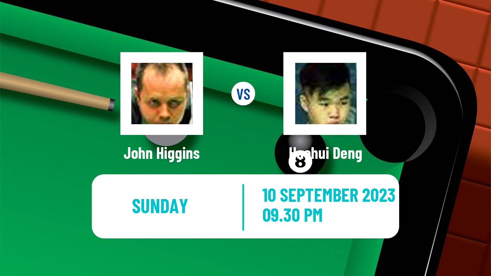 Snooker Shanghai Masters John Higgins - Haohui Deng