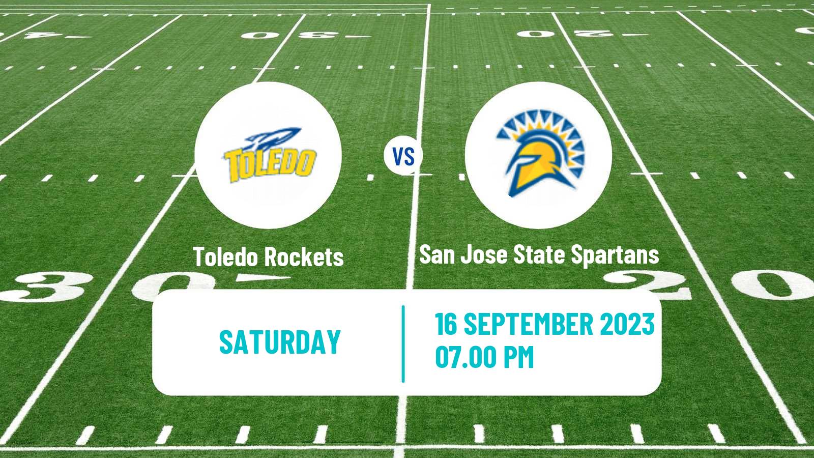 American football NCAA College Football Toledo Rockets - San Jose State Spartans