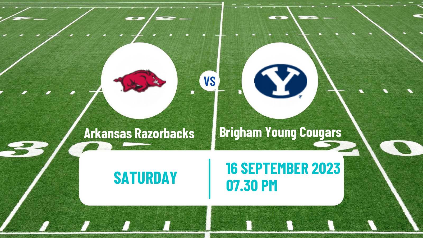 American football NCAA College Football Arkansas Razorbacks - Brigham Young Cougars