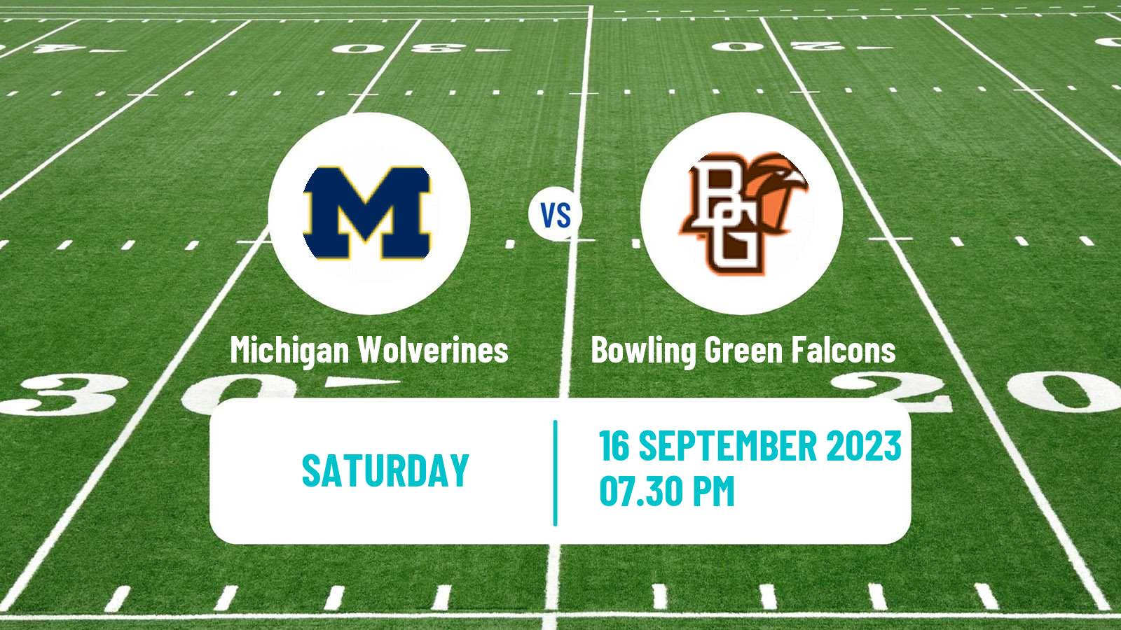 American football NCAA College Football Michigan Wolverines - Bowling Green Falcons