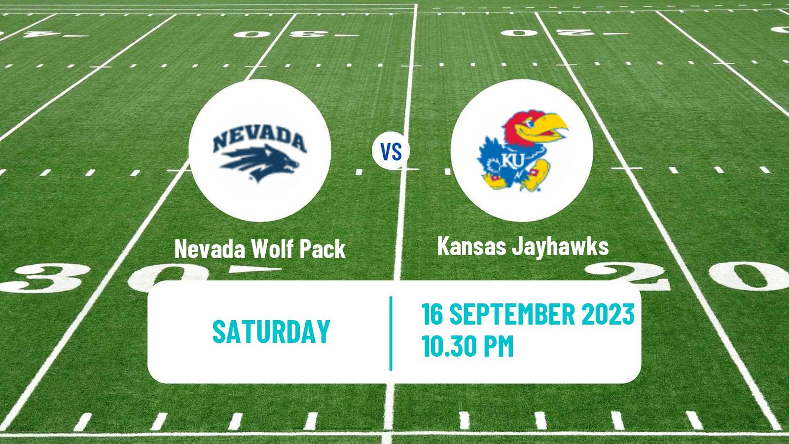 American football NCAA College Football Nevada Wolf Pack - Kansas Jayhawks