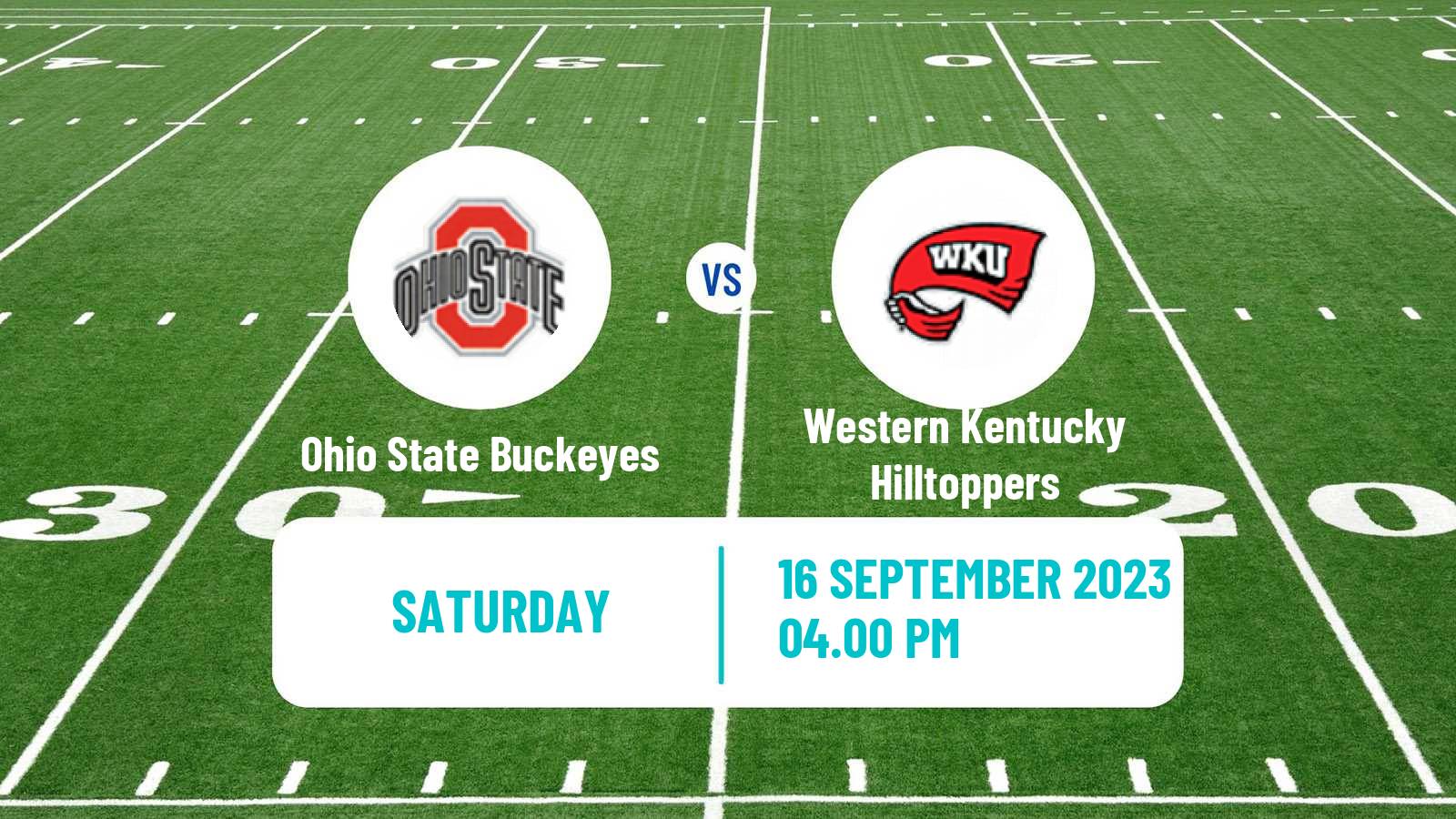 American football NCAA College Football Ohio State Buckeyes - Western Kentucky Hilltoppers