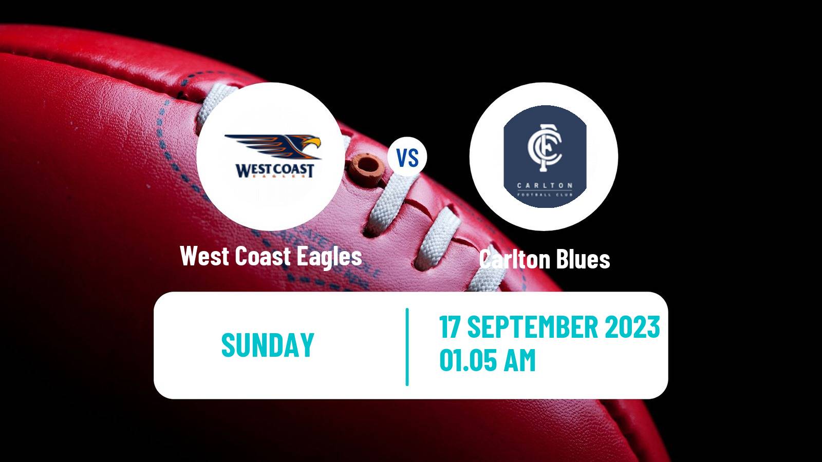 Aussie rules AFL Women West Coast Eagles - Carlton Blues