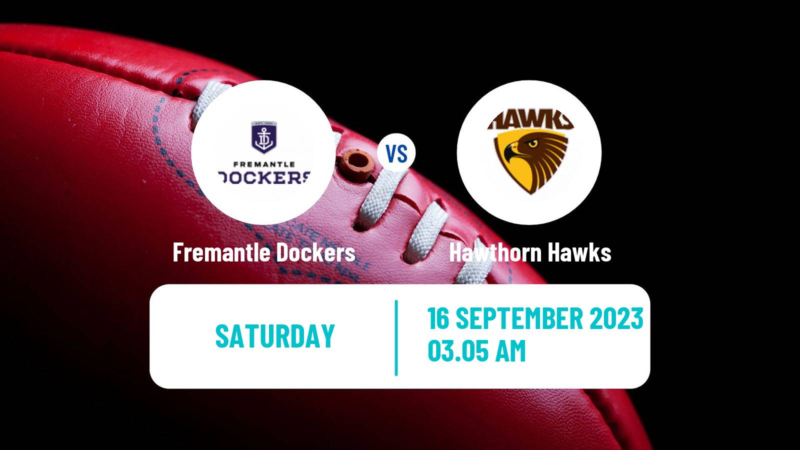 Aussie rules AFL Women Fremantle Dockers - Hawthorn Hawks