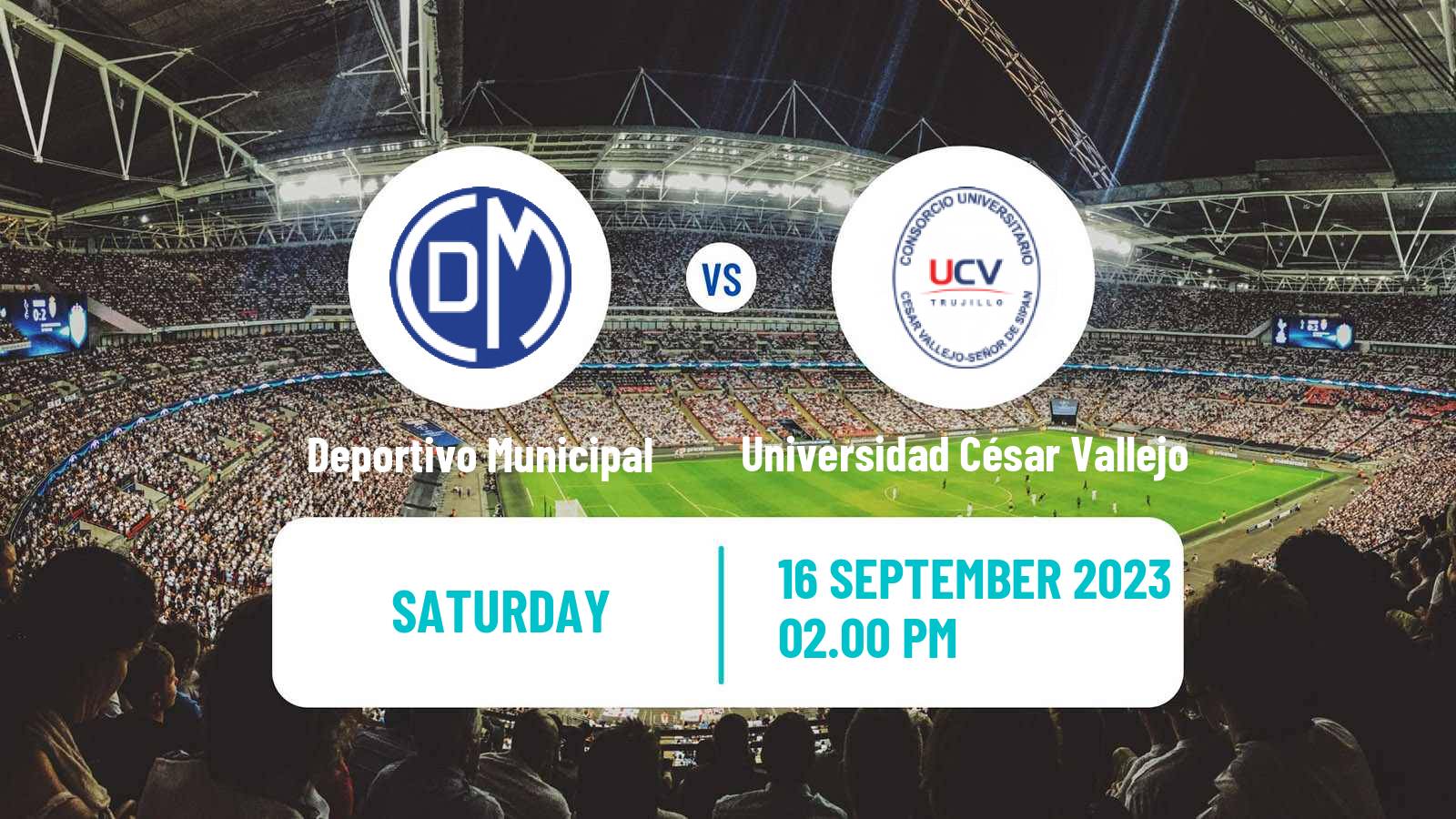 Soccer Peruvian Liga 1 Deportivo Municipal - Universidad César Vallejo