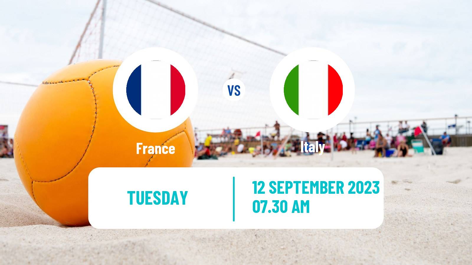 Beach soccer Mediterranean Beach Games France - Italy