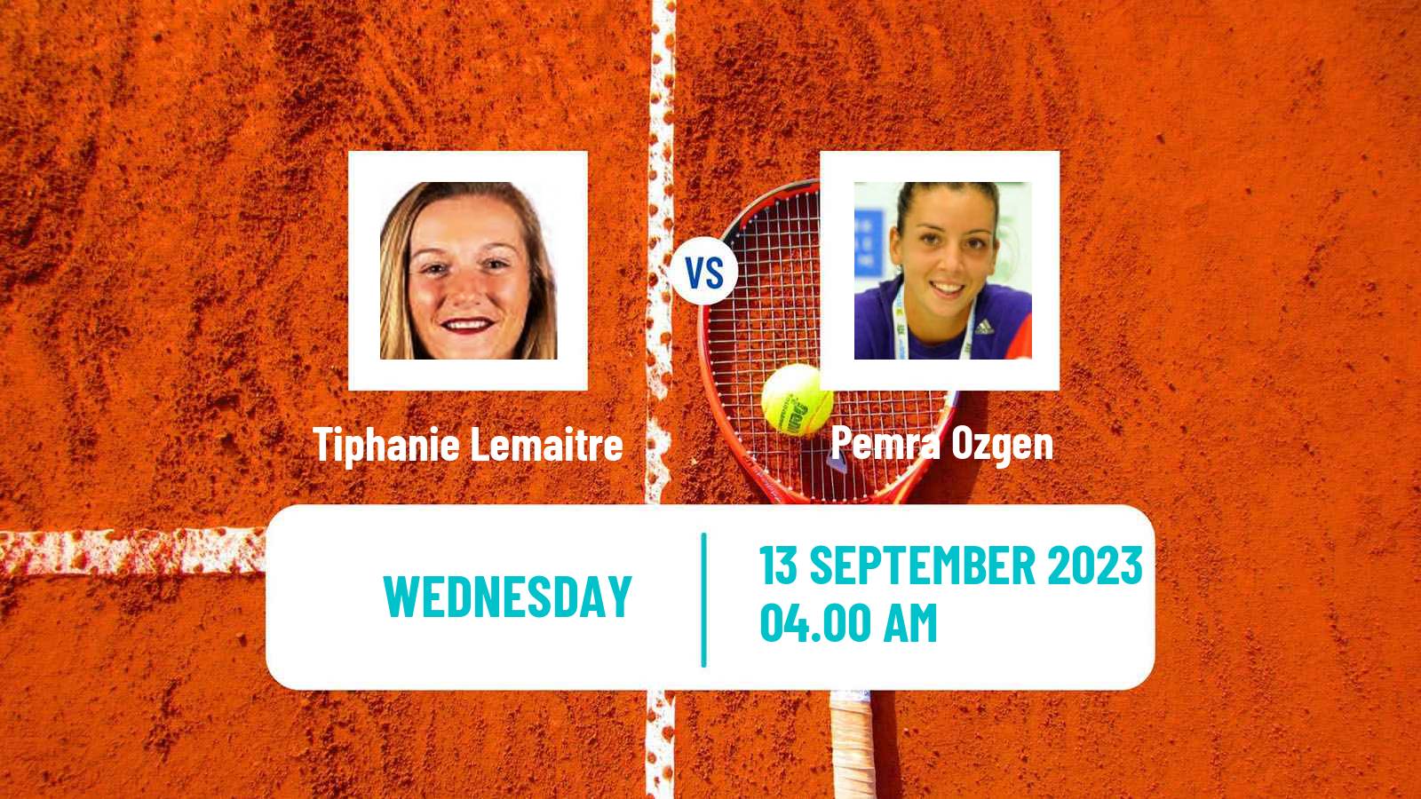 Tennis ITF W80 Le Neubourg Women Tiphanie Lemaitre - Pemra Ozgen
