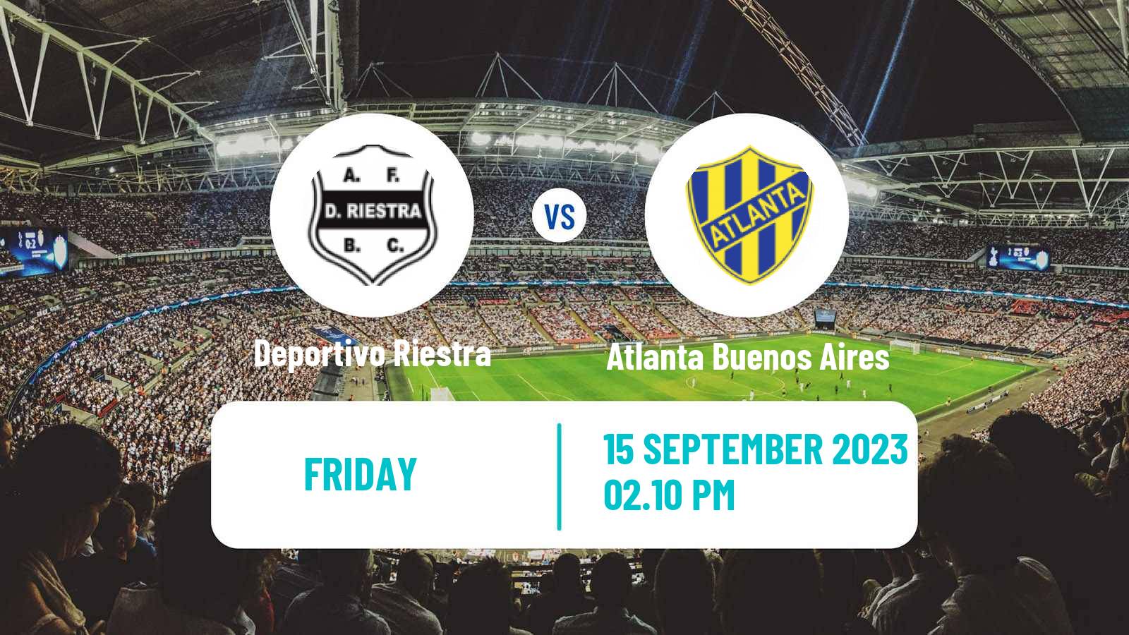 Soccer Argentinian Primera Nacional Deportivo Riestra - Atlanta Buenos Aires