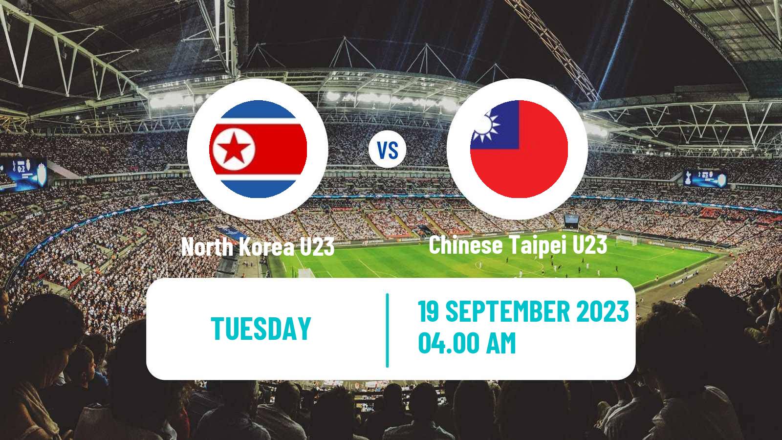 Soccer Asian Games Football North Korea U23 - Chinese Taipei U23