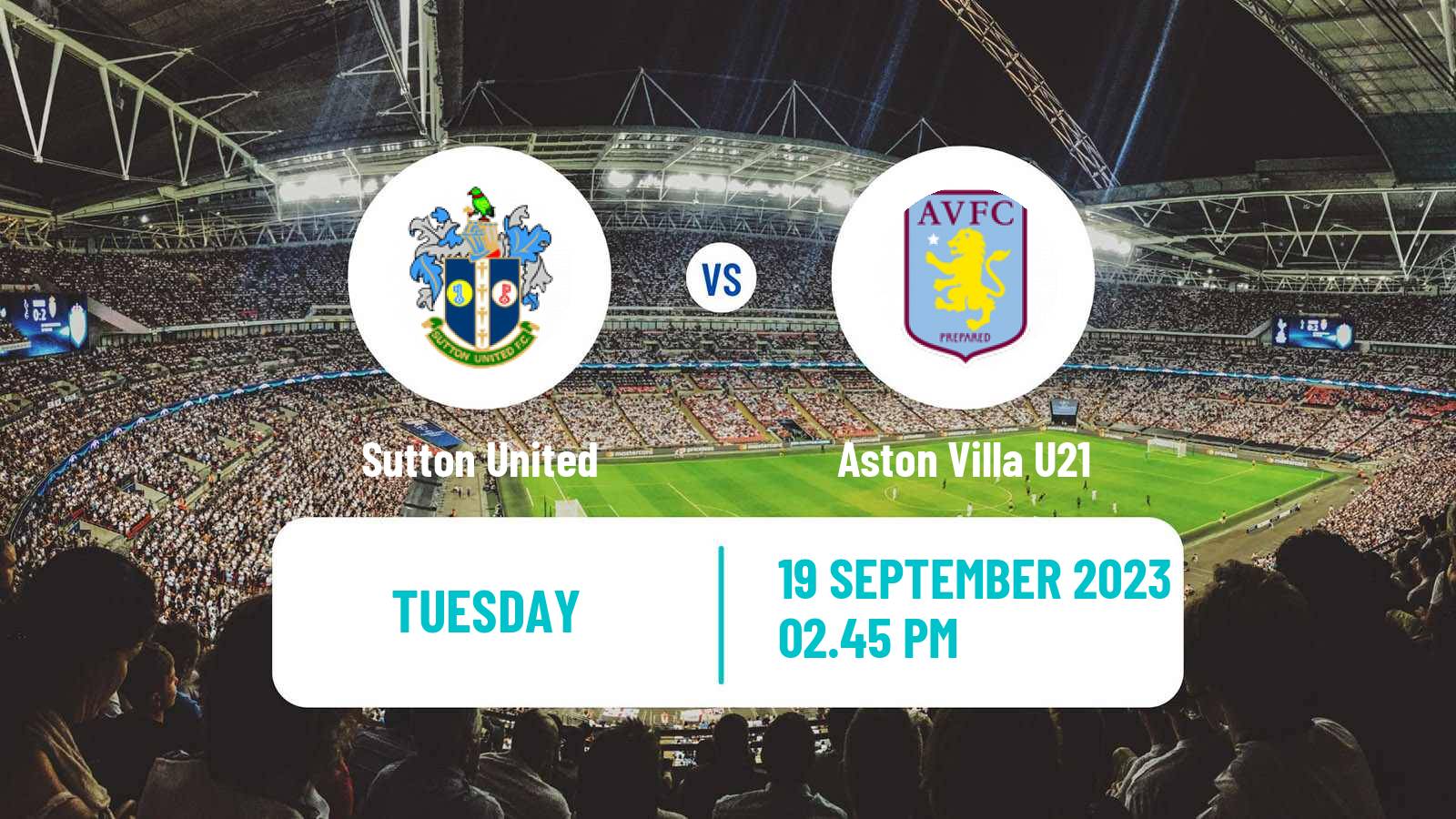 Soccer English EFL Trophy Sutton United - Aston Villa U21